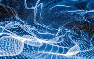 Çokgen alanı düşük Poli koyu arka plan, 3d render