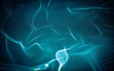 Çokgen alanı düşük Poli koyu arka plan, 3d render