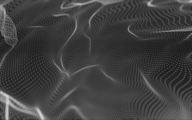 Çokgen alanı düşük Poli koyu arka plan, 3d render