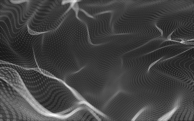 Çokgen alanı düşük Poli koyu arka plan, 3d render