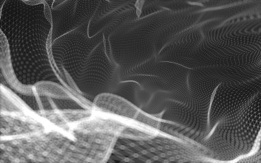 Çokgen alanı düşük Poli koyu arka plan, 3d render