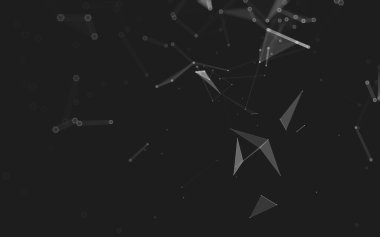 Çokgen alanı düşük Poli koyu arka plan, 3d render