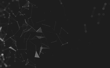 Çokgen alanı düşük Poli koyu arka plan, 3d render