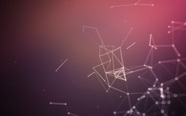 Çokgen alanı düşük Poli koyu arka plan, 3d render