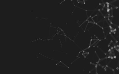 Çokgen alanı düşük Poli koyu arka plan, 3d render