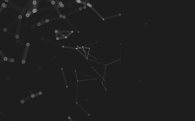 Çokgen alanı düşük Poli koyu arka plan, 3d render