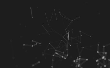 Çokgen alanı düşük Poli koyu arka plan, 3d render