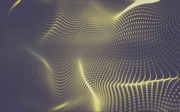 Çokgen alanı düşük Poli koyu arka plan, 3d render