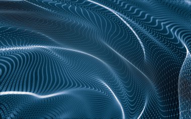 Çokgen alanı düşük Poli koyu arka plan, 3d render