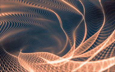 Çokgen alanı düşük Poli koyu arka plan, 3d render