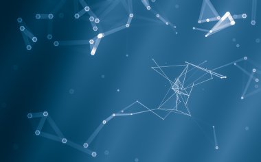 Çokgen alanı düşük Poli koyu arka plan, 3d render