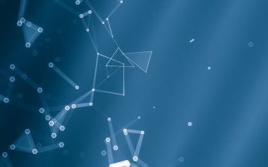 Çokgen alanı düşük Poli koyu arka plan, 3d render