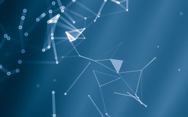 Çokgen alanı düşük Poli koyu arka plan, 3d render