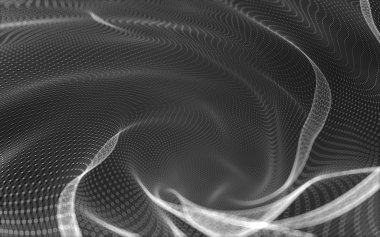 Çokgen alanı düşük Poli koyu arka plan, 3d render