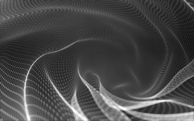 Çokgen alanı düşük Poli koyu arka plan, 3d render