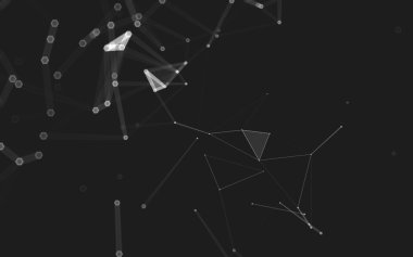 Çokgen alanı düşük Poli koyu arka plan, 3d render