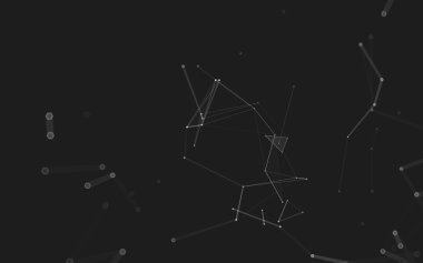 Çokgen alanı düşük Poli koyu arka plan, 3d render