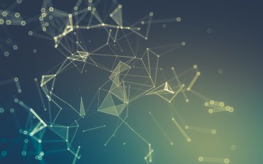 Çokgen alanı düşük Poli koyu arka plan, 3d render