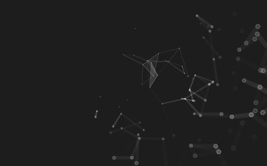 Çokgen alanı düşük Poli koyu arka plan, 3d render