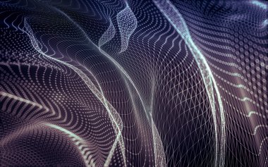 Çokgen alanı düşük Poli koyu arka plan, 3d render