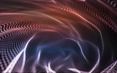 Çokgen alanı düşük Poli koyu arka plan, 3d render