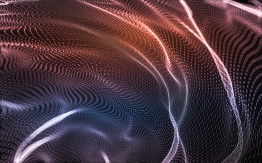 Çokgen alanı düşük Poli koyu arka plan, 3d render