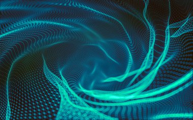 Çokgen alanı düşük Poli koyu arka plan, 3d render