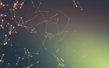 Çokgen alanı düşük Poli koyu arka plan, 3d render