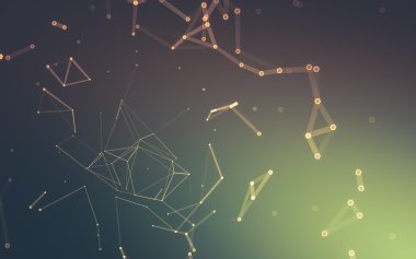 Çokgen alanı düşük Poli koyu arka plan, 3d render