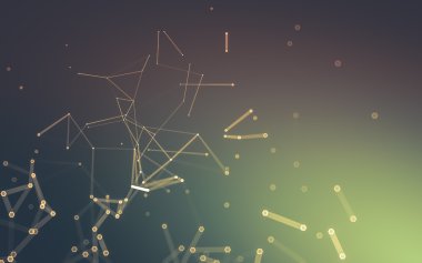 Çokgen alanı düşük Poli koyu arka plan, 3d render