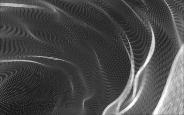 Çokgen alanı düşük Poli koyu arka plan, 3d render