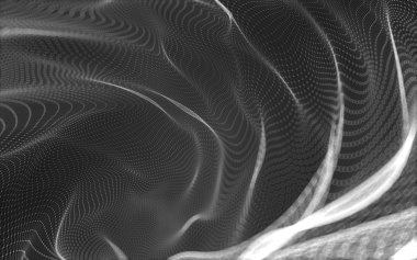 Çokgen alanı düşük Poli koyu arka plan, 3d render