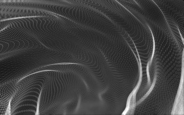 Çokgen alanı düşük Poli koyu arka plan, 3d render