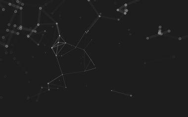 Çokgen alanı düşük Poli koyu arka plan, 3d render