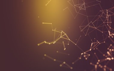 Çokgen alanı düşük Poli koyu arka plan, 3d render