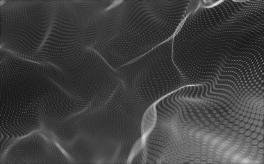 Çokgen alanı düşük Poli koyu arka plan, 3d render