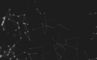 Çokgen alanı düşük Poli koyu arka plan, 3d render