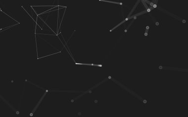 Çokgen alanı düşük Poli koyu arka plan, 3d render