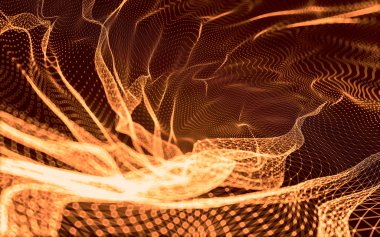 Çokgen alanı düşük Poli koyu arka plan, 3d render