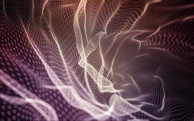 Çokgen alanı düşük Poli koyu arka plan, 3d render