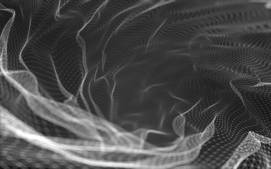 Çokgen alanı düşük Poli koyu arka plan, 3d render