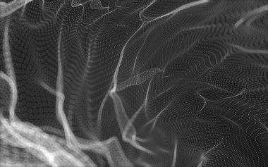 Çokgen alanı düşük Poli koyu arka plan, 3d render