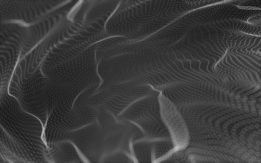 Çokgen alanı düşük Poli koyu arka plan, 3d render