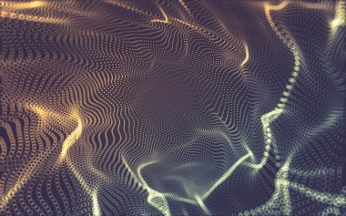 Çokgen alanı düşük Poli koyu arka plan, 3d render