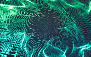 Çokgen alanı düşük Poli koyu arka plan, 3d render