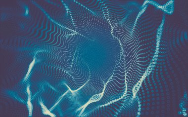 Çokgen alanı düşük Poli koyu arka plan, 3d render