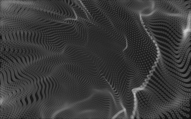 Çokgen alanı düşük Poli koyu arka plan, 3d render