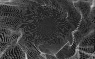 Çokgen alanı düşük Poli koyu arka plan, 3d render