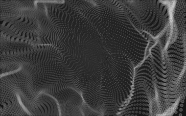 Çokgen alanı düşük Poli koyu arka plan, 3d render