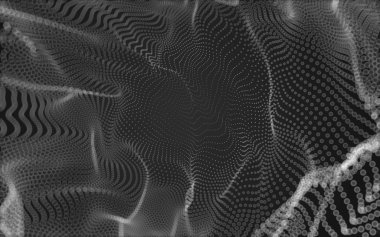 Çokgen alanı düşük Poli koyu arka plan, 3d render